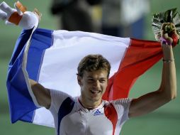 El francés Christophe Lemaitre, celebra tras llevarse el título europeo. AFP  /