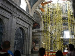 El mural El hombre de fuego sólo necesita limpieza, según los restauradores del INBA.M.FREYRÍA  /