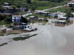 Con las precipitaciones pluviales en el Norte de Veracruz, el municipio de El Higo, es de los más afectados por la inundación. NTX  /