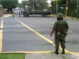 Elementos del Ejército estuvieron presentes en la Colonia de San Javier. O. RUVALCABA  /