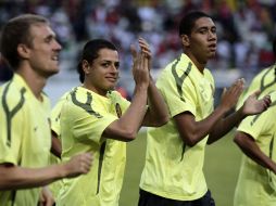 'Chicharito' recibió las ovaciones del público que se dio cita en el Jalisco. REUTERS  /