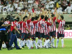 El Guadalajara celebró su primer triunfo en su nuevo inmueble. E. PACHECO  /