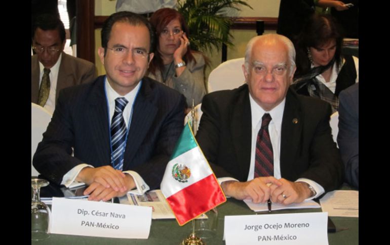 Con la participación y festejo del presidente nacional del PAN, el senador Jorge Ocejo recibe la presidencia de organismo. EL UNIVERSAL  /