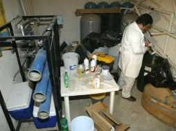 Se encontraron diferentes materiales para la realización de drogas sintéticas. ARCHIVO  /