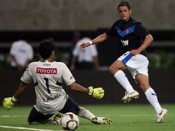 Javier Chicharito Hernández en el enfrentamiento ante Chivas. JAMMEDIA  /