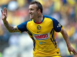 Vicente Matías Vuoso anotó el primer gol del América en el partido ante Jaguares. MEXSPORT  /