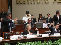 Sesión de consejeros del IFE. La Presidencia impugnó hoy una de sus resoluciones. NTX  /