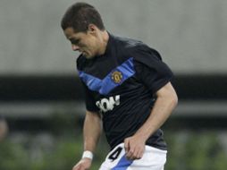 Javier 'Chicharito' Hernández podría salir de titular el próximo domingo ante el Chelsea por la Community, Shield. REUTERS  /