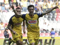 Matías Vuoso y Vicente Sánchez, que anotaron el pasado domingo ante Jaguares, jugarán hoy ante los merengues. MEXSPORT  /