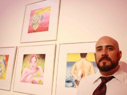 El artista Abraham López Vázquez incluye ironía en sus acuarelas.A. HINOJOSA  /