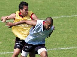 Édgar Pacheco y Hebert Alférez durante el entrenamiento. E. PACHECO  /