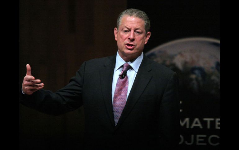 Al Gore, durante su conferencia sobre cambio climático, hizo reflexiones acerca de los efectos que ya resiente el planeta. EL UNIVERSAL  /