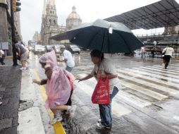 Según el Servicio Meteorológico Nacional, las lluvias que afectarán a Jalisco se presentarán durante las próximas 72 horas. A. GARCÍA  /
