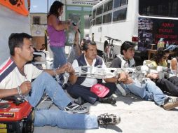Periodistas protestan en Puebla. EL UNIVERSAL  /