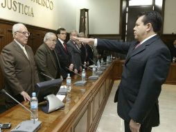 Celso Rodríguez toma protesta en su reelección al frente del Supremo Tribunal de Justicia, en 2008. ARCHIVO  /