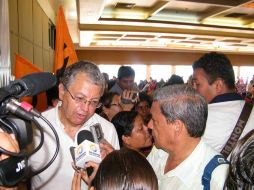 Manuel Camacho Solís en la reunión en que se acordó nombrar a un candidato de unidad para la elección de gobernador, en Guerrero. NTX  /