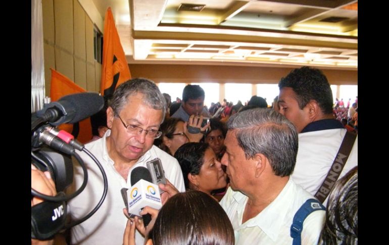 Manuel Camacho Solís en la reunión en que se acordó nombrar a un candidato de unidad para la elección de gobernador, en Guerrero. NTX  /