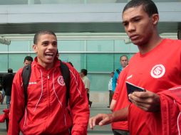 Los jugadores del Inter a su arribo hoy a Guadalajara. S. NÚÑEZ  /