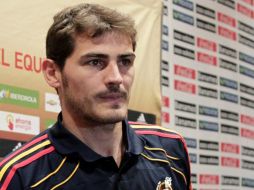 Iker Casillas durante la rueda de prensa prometió dar un buen espectáculo ante Mexico. REUTERS  /