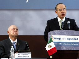 Felipe Calderón aseguró que la debilidad institucional es quizá el principal problema en seguridad y justicia. EL UNIVERSAL  /