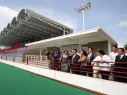 El alcalde Aristóteles Sándoval encabezó el recorrido por las sedes. A. CAMACHO  /