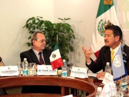 Carlos Navarrete participa en la reunión Puntos Constitucionales y Seguridad Pública con el relator de la ONU. EL UNIVERSAL  /