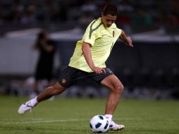 Foto de archivo de Javier Hernández entrenando con el ManU. MEXSPORT  /