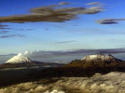Volcanes Popocatépetl e Iztaccíhuatl. En 15 años han desaparecido 12 glaciares de estas formaciones por cambio climático. EL UNIVERSAL  /
