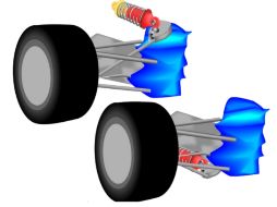 Red Bull concibió un auto con los elementos elásticos de la suspensión trasera localizados en la parte inferior del auto. ESPECIAL  /