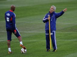 Foto de Nicolas Anelka y Raymond Domenech durante el Mundial  /