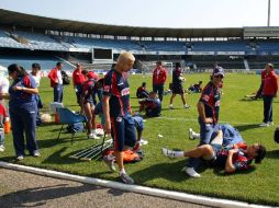 Chivas ya entrenó en tierras brasileñas de cara a la final de la Copa Libertadores contra el Internacional de Porto Alegre. EFE  /