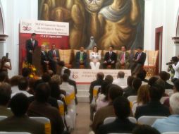 Aspecto del acto inaugural de la XXXVII Exposición Nacional de Artículos de Regalo y Decoración Artesanal Mexicana. M. MENDOZA  /