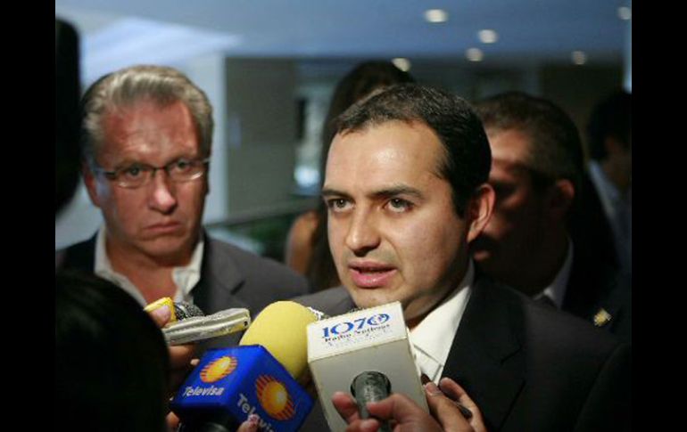 Ernesto Cordero Secretaio de Hacienda hizo el anuncio de la salida de Werner. EFE  /