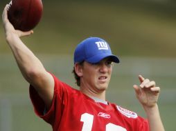 El quarterback Eli Manning aún no está listo para jugar. AP  /