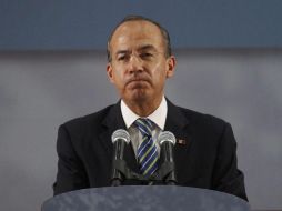 El Presidente Calderón debatió la estrategia de seguridad a largo plazo con legisladores. AP  /