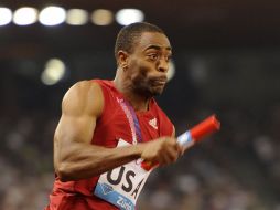 Tyson Gay fue determinante en la victoria de los EU en el relevo 4x100 en Zurich. AFP  /
