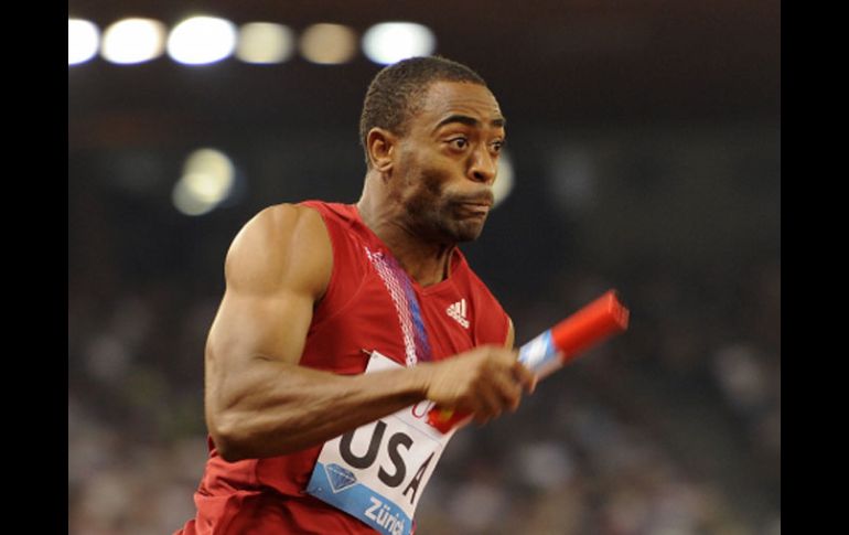 Tyson Gay fue determinante en la victoria de los EU en el relevo 4x100 en Zurich. AFP  /