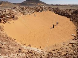 El cráter fue causado por un meteorito hace miles de años. EFE  /