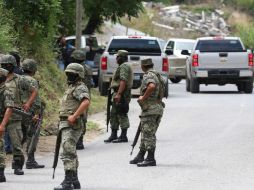 Militares encabezan los operativos en la zona conurbada de Monterrey. NTX  /