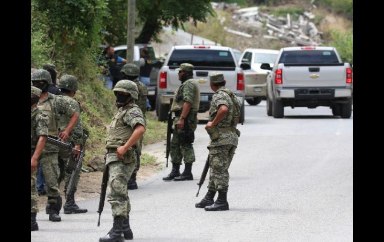 Militares encabezan los operativos en la zona conurbada de Monterrey. NTX  /