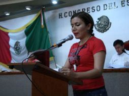 La presidenta de la Comisión de Gobierno Interno, Itzel Ríos de la Mora. ESPECIAL  /