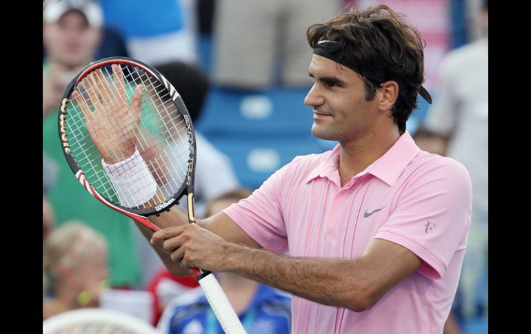 Roger Federer desteja tras vencer al ruso Nikolay Davydenko. EFE  /