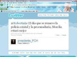 El Presidente ha usado su cuenta de Twitter para informar al país del asesinato de Edelmiro Cavazos, alcalde de Santiago, NL. ESPECIAL  /