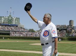 'Sweet Lou' en su último adiós como mánager, en el Wrigley Field, de Chicago. AP  /