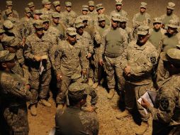 Imagen del 52 regimiento de infantería estadounidense, que se retiró el pasado 19 de agosto de Iraq. EFE  /