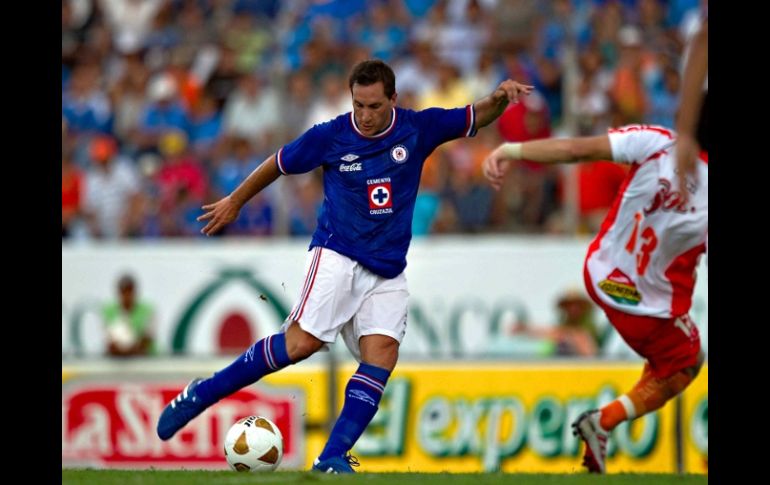 Christian Chaco Giménez brilló en la cancha con los tres goles del triunfo. MEXSPORT  /