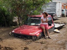 Aspecto de los efectos del deslave sufrido por habitantes de la colonia Tarimoya II, en la zona de El Campanario, en Xalapa. NTX  /