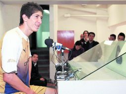 Marcos Palacios durante la rueda de prensa que ofreció ayer. MEXSPORT  /