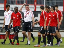 Los jugadores del Bayern Munich tras realizar un entrenamiento. AP  /
