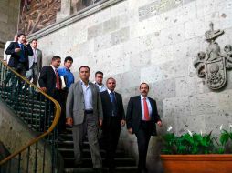 Representantes del Consejo de Cámaras Industriales de Jalisco acudieron ayer a la Presidencia Municipal de Guadalajara. E. PACHECO  /